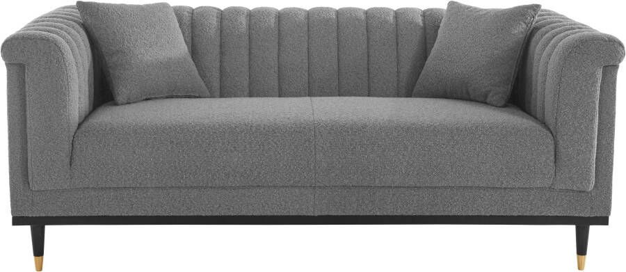 Home affaire 2-zitsbank Chamby New bouclé-structuurbekleding met stiksels bij de leuning