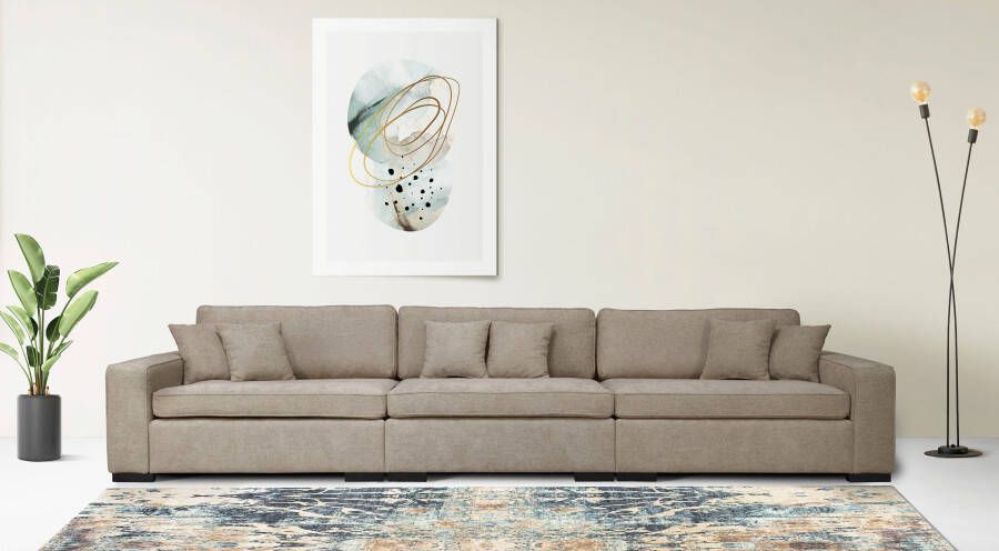 Home affaire 3-zitsbank Skara Loungebank met binnenveringsinterieur in vele overtrekkwaliteiten - Foto 4