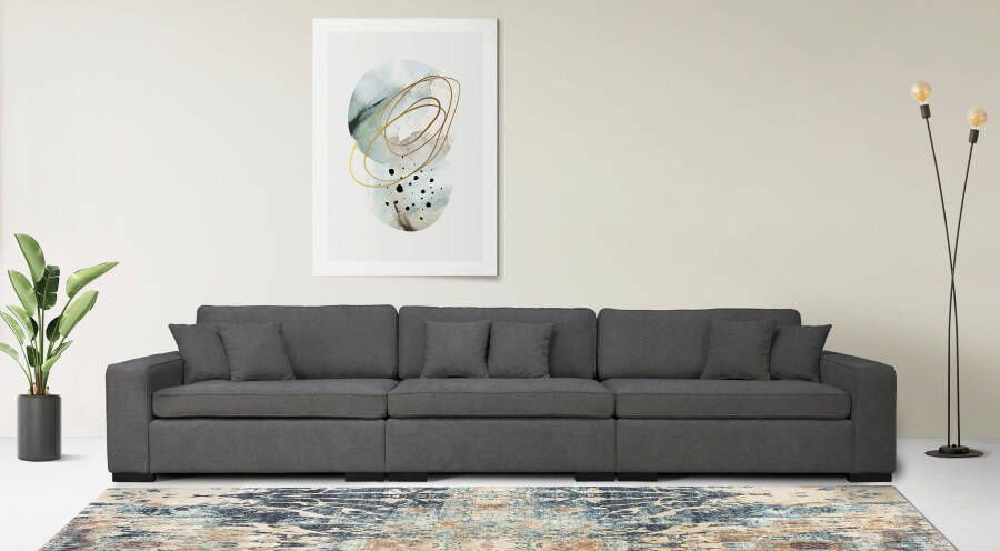 Home affaire 3-zitsbank Skara Loungebank met binnenveringsinterieur in vele overtrekkwaliteiten - Foto 4