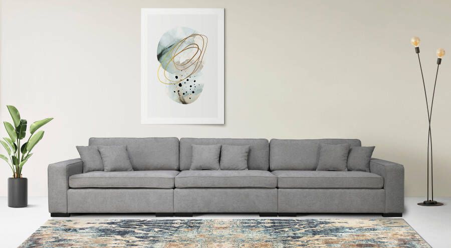 Home affaire 3-zitsbank Skara Loungebank met binnenveringsinterieur in vele overtrekkwaliteiten - Foto 4