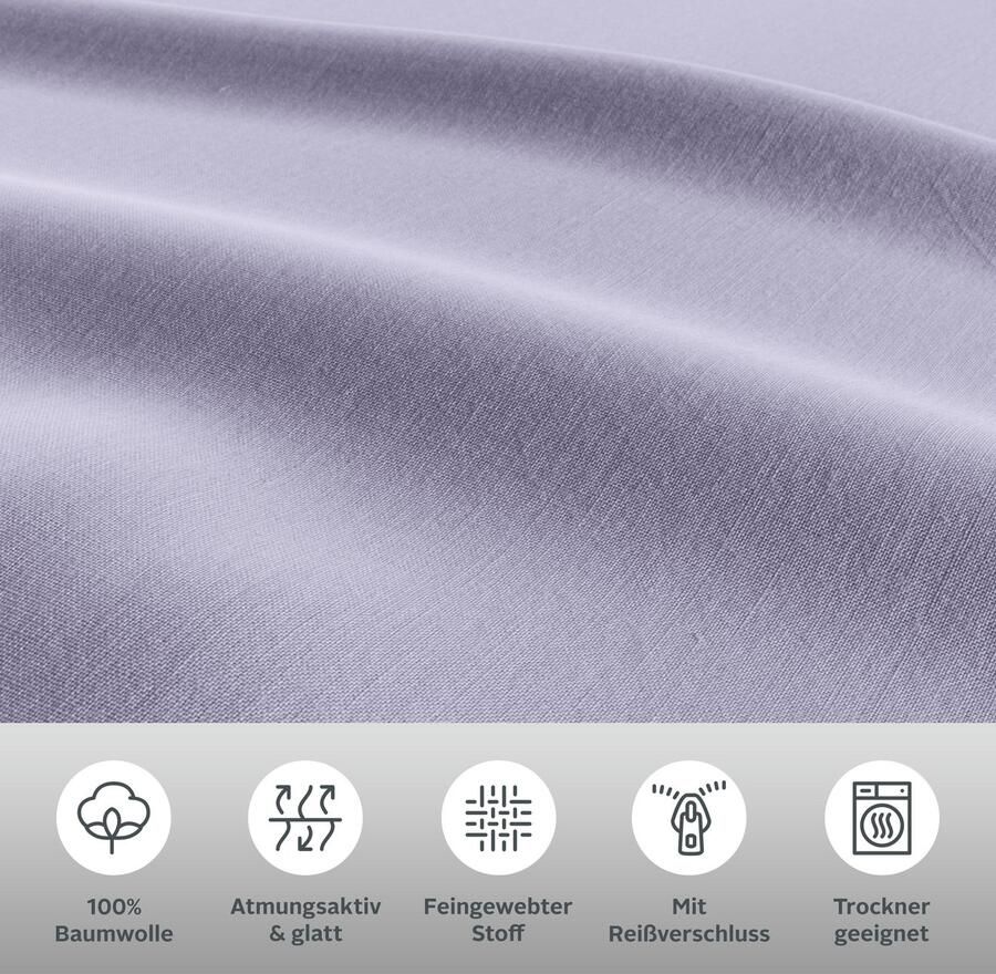 Guido Maria Kretschmer Home&Living Beddengoed Mila in 135x200 155x220 of 200x200 cm Mako-satin beddengoed van katoen effen beddengoed - Foto 2