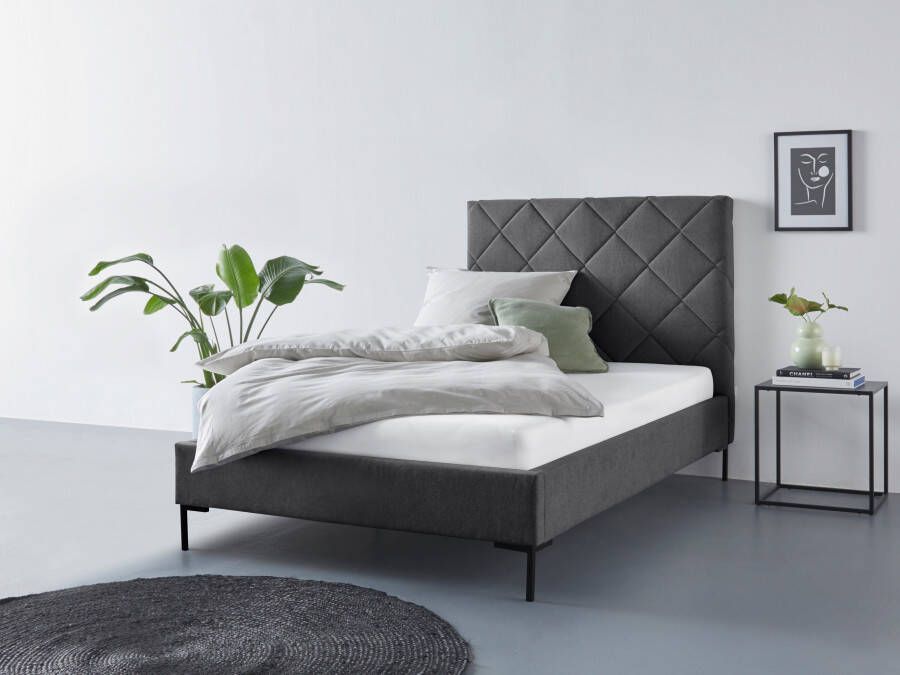 Home affaire Gestoffeerd bed CHARLOTT Modern bekleed bed met of zonder lattenbodem - Foto 11