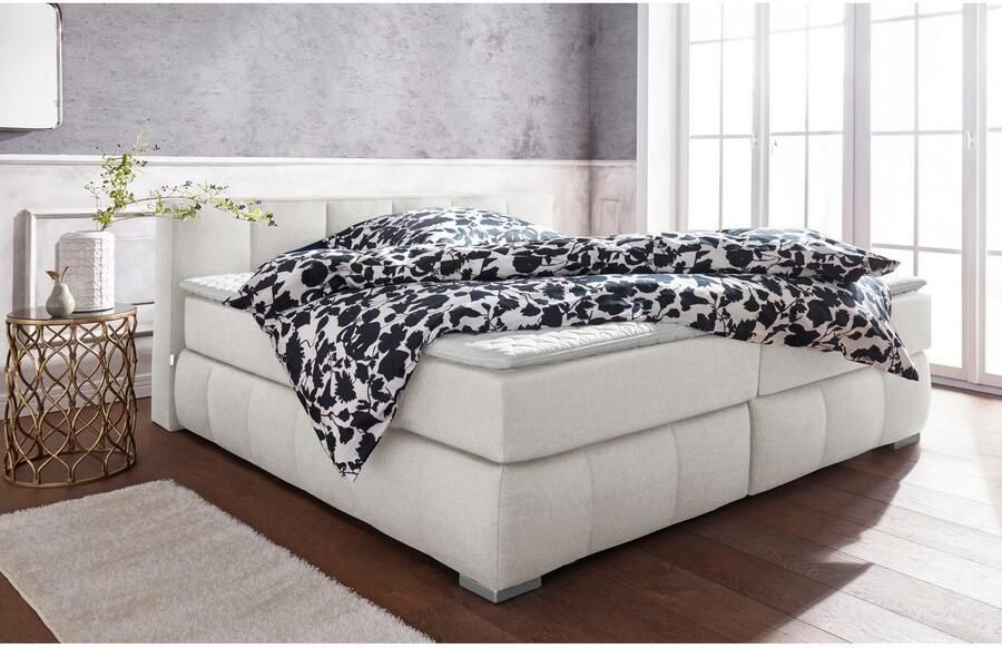 Home affaire Boxspring Chelles incl. matrastopper in xxl- extra lang 220 cm onderbak met elegante welving - Foto 5