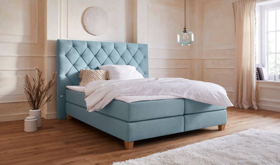 Home affaire Boxspring Harmones hoog in 3 breedten hardheid ook gemengd met elk 1 matras in h2 en h3