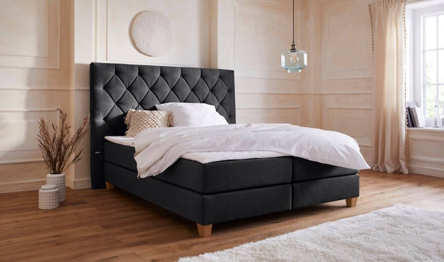 Home affaire Boxspring Harmones hoog in 3 breedten hardheid ook gemengd met elk 1 matras in h2 en h3 - Foto 11