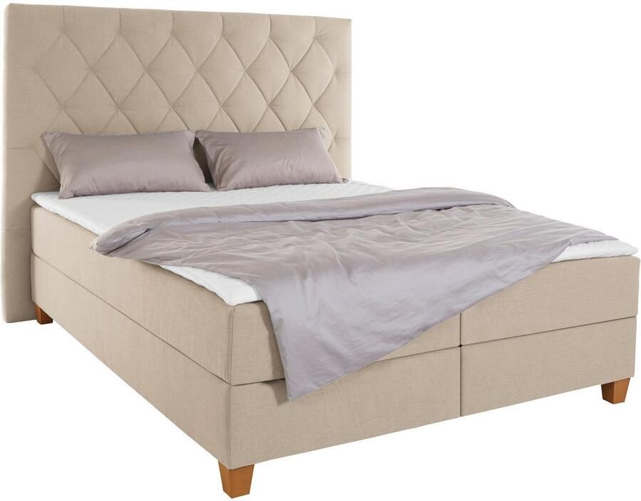 Home affaire Boxspring Harmones hoog in 3 breedten hardheid ook gemengd met elk 1 matras in h2 en h3 - Foto 3