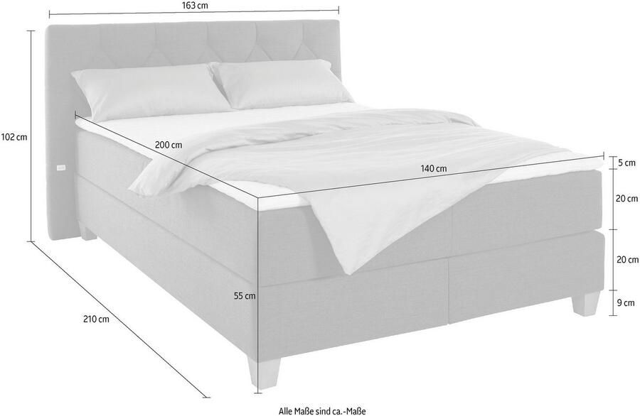 Guido Maria Kretschmer Home&Living Boxspring Harmones in 3 breedten hardheid ook gemengd met elk 1 matras in h2 en h3 - Foto 9