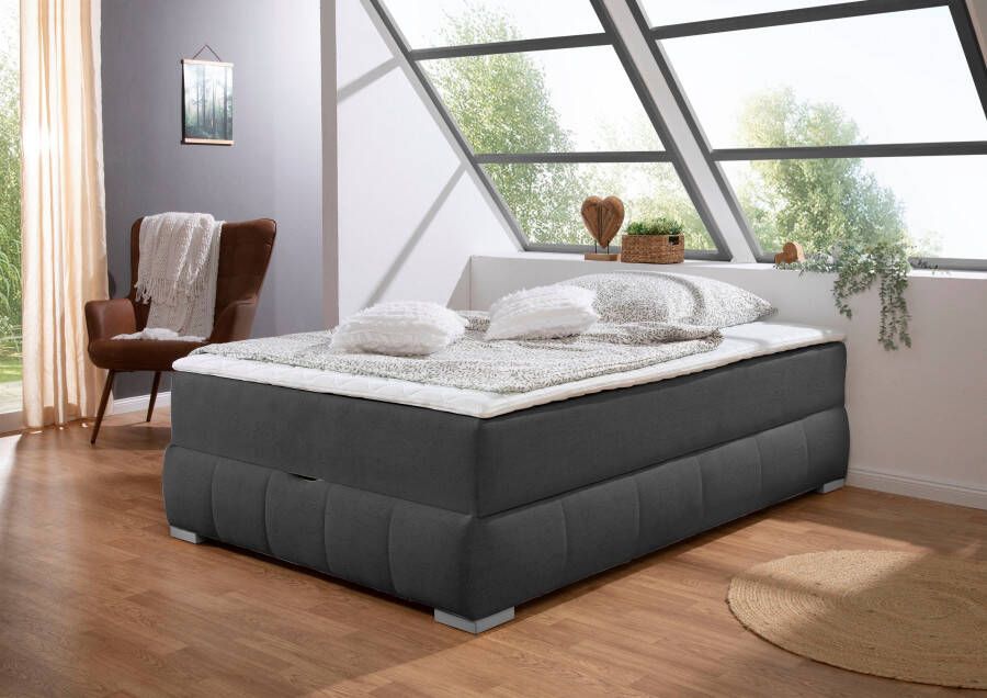 OTTO Boxspring Wehma zonder hoofdbord inclusief matrastopper en bedlade