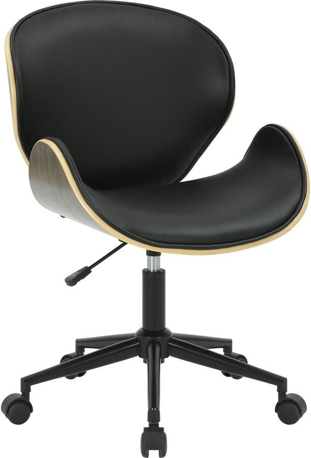Guido Maria Kretschmer Home&Living Bureaustoel HALVARD Zit schaal van fineerhout stille wielen moderne retrolook
