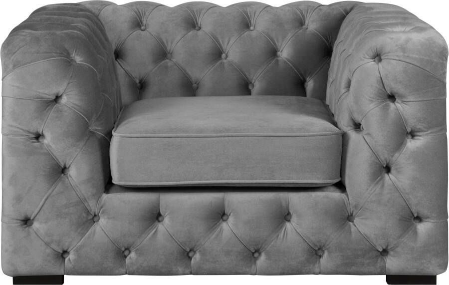 Home affaire Chesterfield-fauteuil Kalina stoel klassieke chesterfield knoopdetails zeer hoogwaardige afwerking - Foto 7