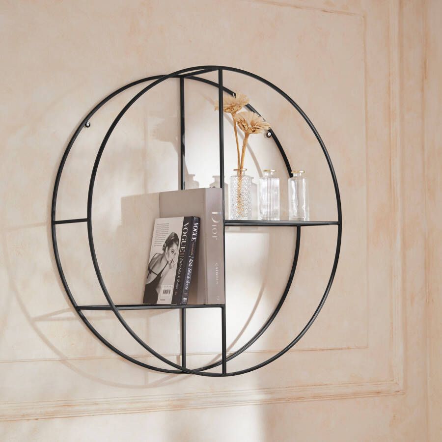 Guido Maria Kretschmer Home&Living Decoratief wandrek Tapista Decoratief rek wanddecoratie van metaal rond ø 76 cm - Foto 4