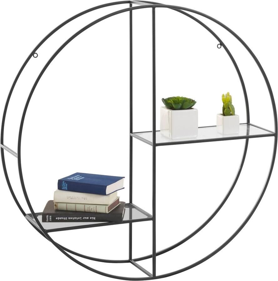 Guido Maria Kretschmer Home&Living Decoratief wandrek Tapista Decoratief rek wanddecoratie van metaal rond ø 76 cm - Foto 3