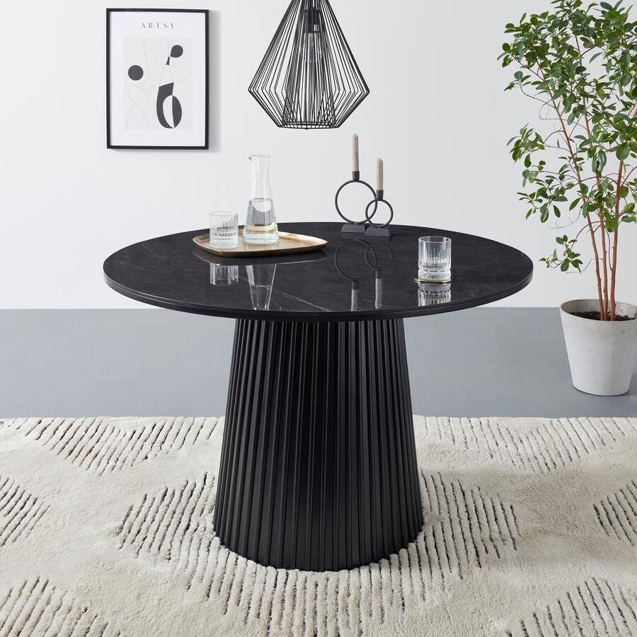 Guido Maria Kretschmer Home&Living Eettafel Roos TOPSELLER! OTTOs keuze Eettafel met hoogwaardig keramisch oppervlak massief houten voet van essenhout