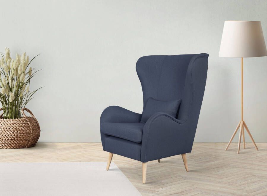Home affaire Fauteuil Charles oorfauteuil groot en gezellig in een modern design - Foto 8