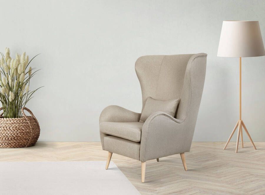 Home affaire Fauteuil Charles oorfauteuil groot en gezellig in een modern design - Foto 8