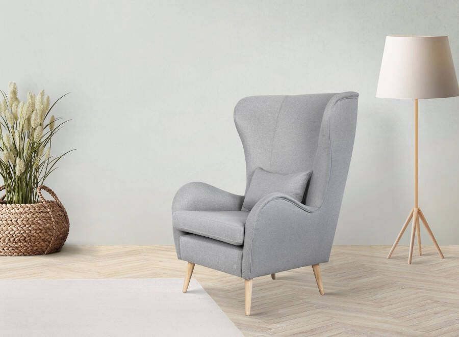 Home affaire Fauteuil Charles oorfauteuil groot en gezellig in een modern design - Foto 8
