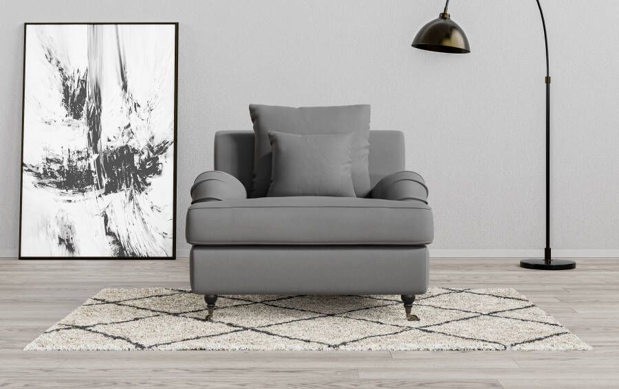 Home affaire Fauteuil NORIN twee soorten poten: voor wieltjes aan de achterkant houten poten - Foto 7