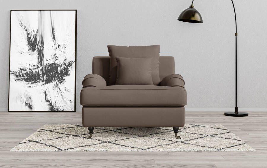 Home affaire Fauteuil NORIN twee soorten poten: voor wieltjes aan de achterkant houten poten - Foto 7