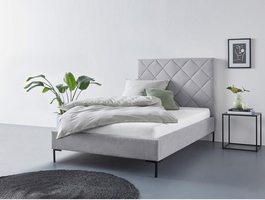 Home affaire Gestoffeerd bed CHARLOTT Modern bekleed bed met of zonder lattenbodem - Foto 7