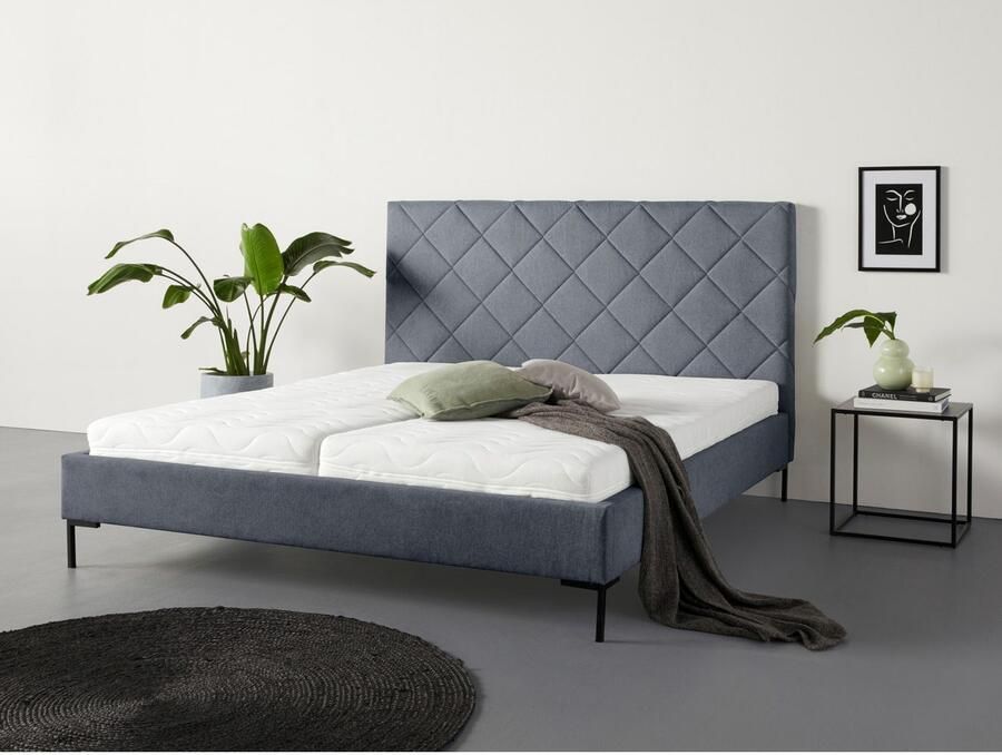 Home affaire Gestoffeerd bed CHARLOTT Modern bekleed bed met of zonder lattenbodem - Foto 2