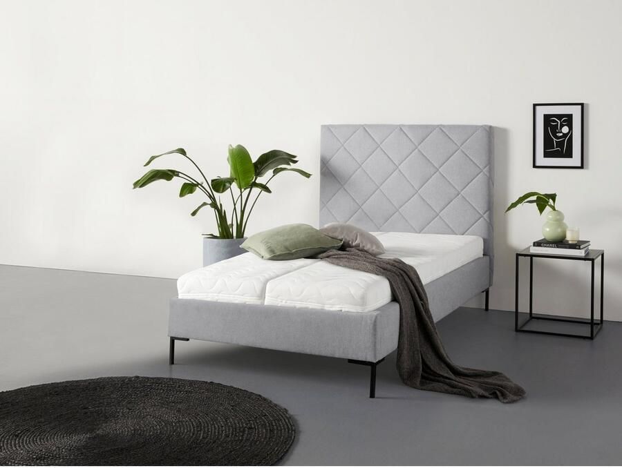 Home affaire Gestoffeerd bed CHARLOTT Modern bekleed bed met of zonder lattenbodem