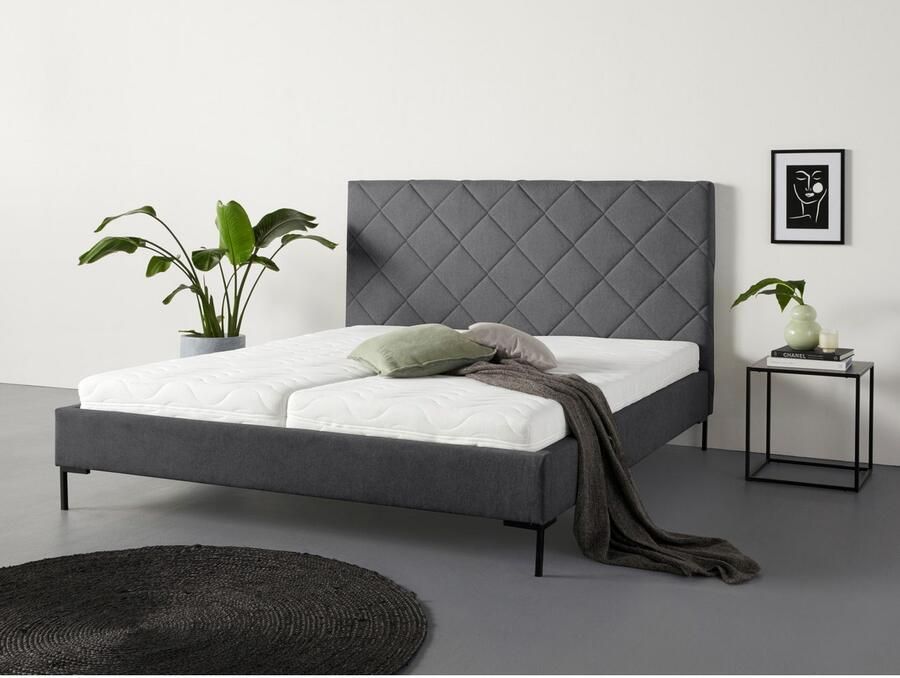 Home affaire Gestoffeerd bed CHARLOTT Modern bekleed bed met of zonder lattenbodem - Foto 2