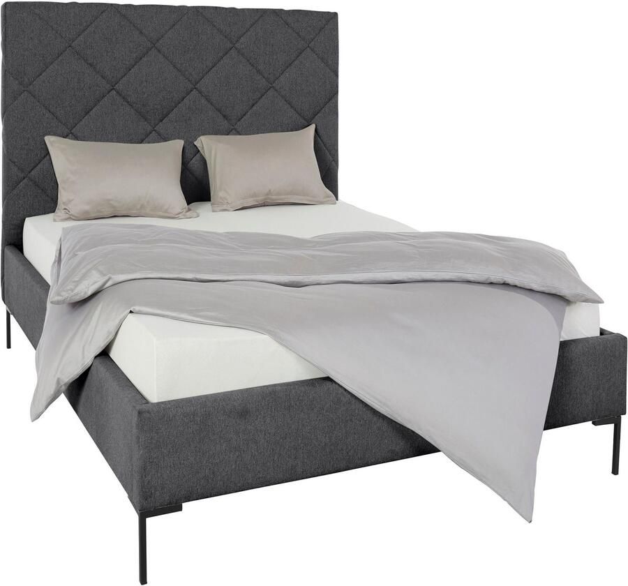 Home affaire Gestoffeerd bed CHARLOTT Modern bekleed bed met of zonder lattenbodem