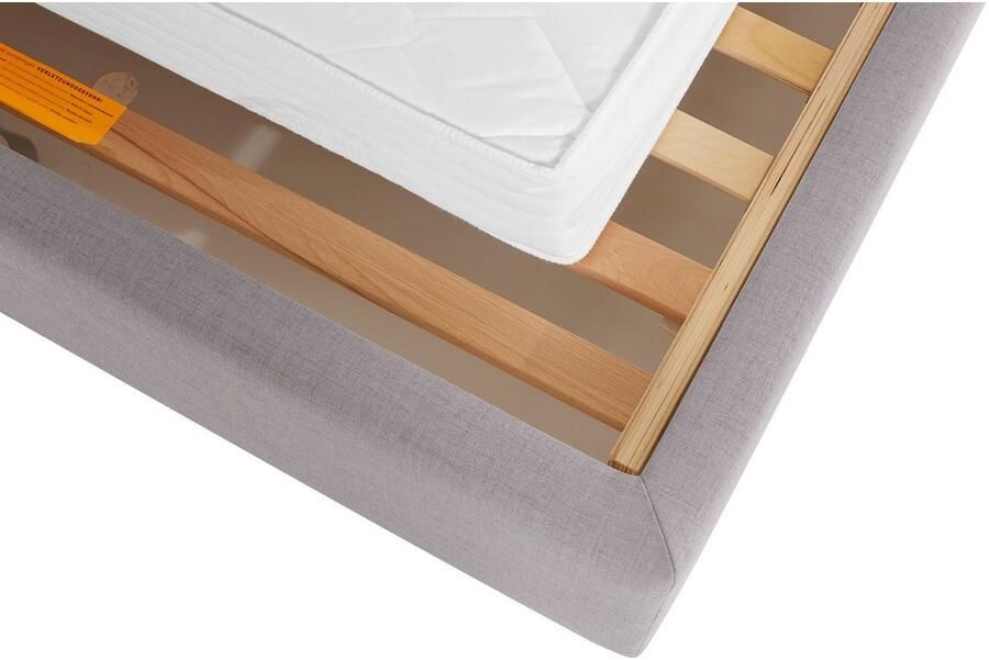Home affaire Gestoffeerd bed Sunley 140 Kruisstiksel hoofdbordhoogte 142 cm zonder of met matras lattenbodem - Foto 10