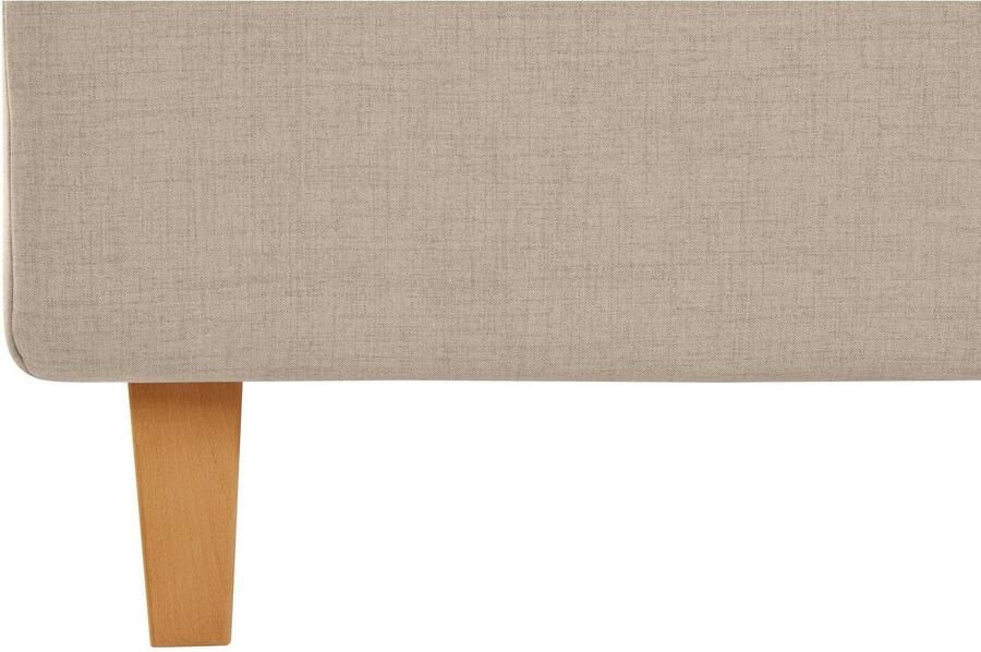 Home affaire Gestoffeerd bed Sunley 140 Kruisstiksel hoofdbordhoogte 142 cm zonder of met matras lattenbodem - Foto 8