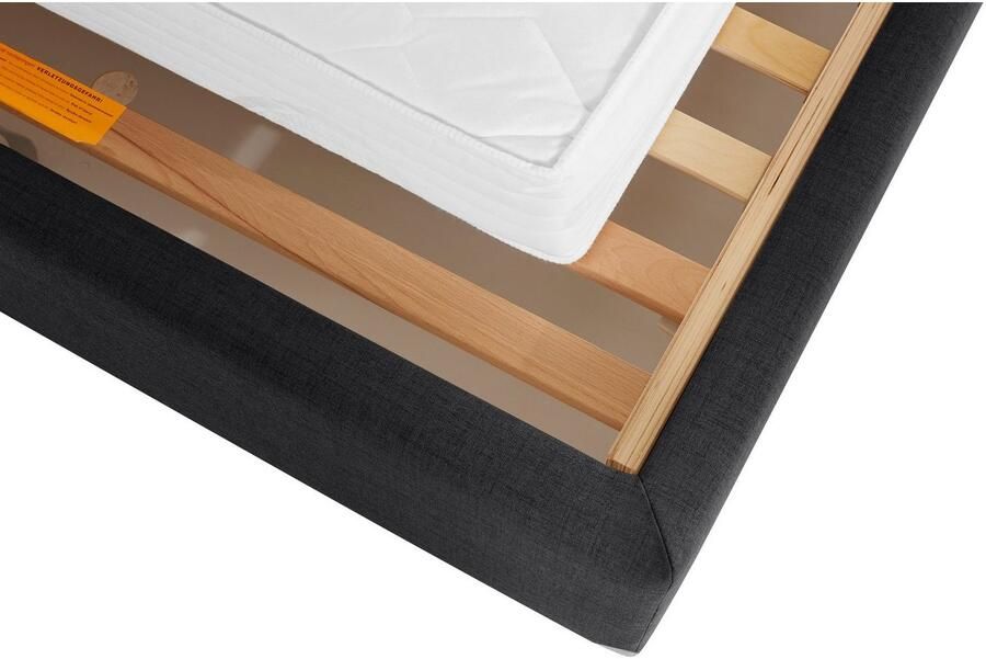 Guido Maria Kretschmer Home&Living Gestoffeerd bed Sunley 140 Kruisstiksel hoofdbordhoogte 142 cm zonder of met matras lattenbodem - Foto 8