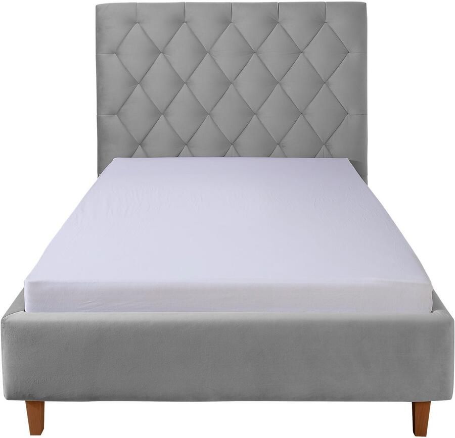 Home affaire Gestoffeerd bed Sunley 140 Kruisstiksel hoofdbordhoogte 142 cm zonder of met matras lattenbodem - Foto 1