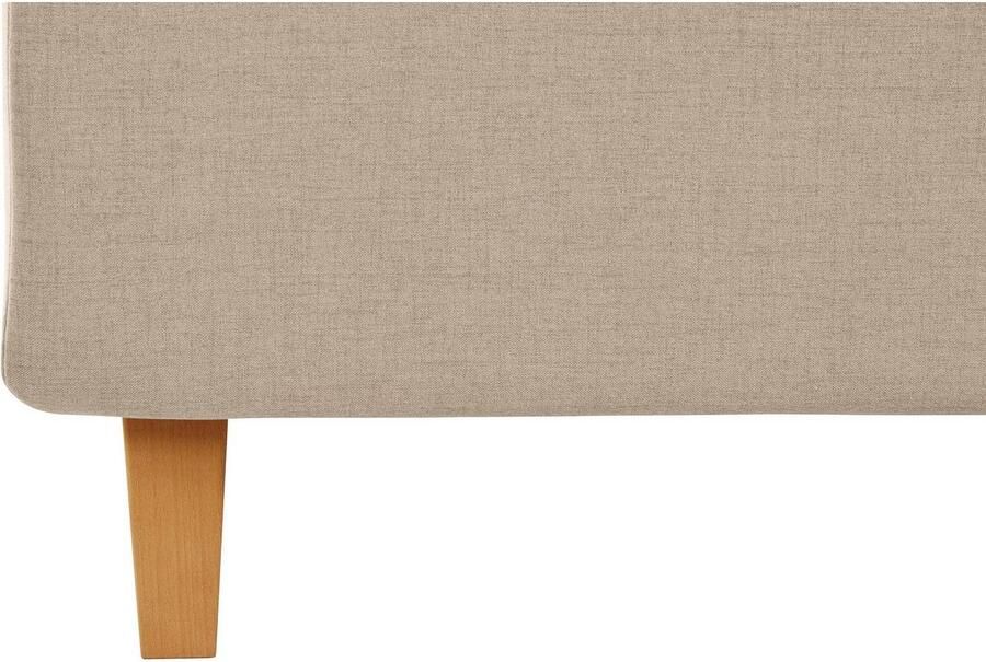 Home affaire Gestoffeerd bed Sunley 140 Kruisstiksel hoofdbordhoogte 142 cm zonder of met matras lattenbodem - Foto 7