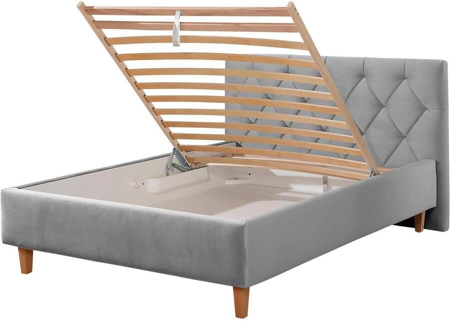 Guido Maria Kretschmer Home&Living Gestoffeerd bed Sunley 100 Kruisstiksel hoofdbordhoogte 102 cm zonder of met matras lattenbodem - Foto 4