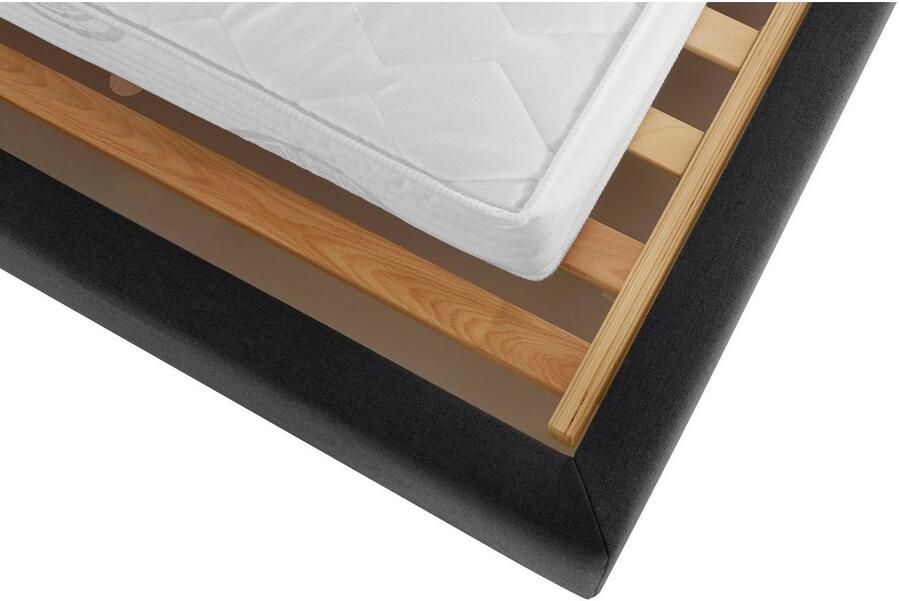 Home affaire Gestoffeerd bed Sunley 100 Kruisstiksel hoofdbordhoogte 102 cm zonder of met matras lattenbodem - Foto 5
