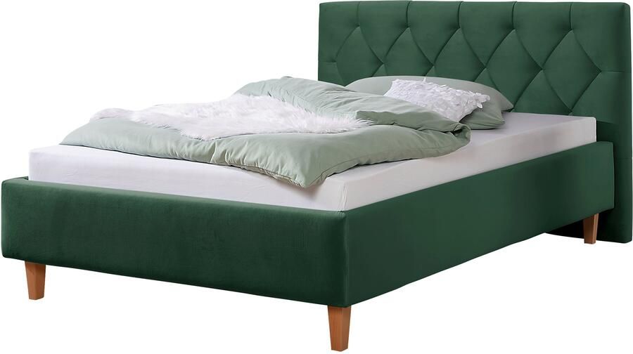 Guido Maria Kretschmer Home&Living Gestoffeerd bed Sunley 100 Kruisstiksel hoofdbordhoogte 102 cm zonder of met matras lattenbodem - Foto 5