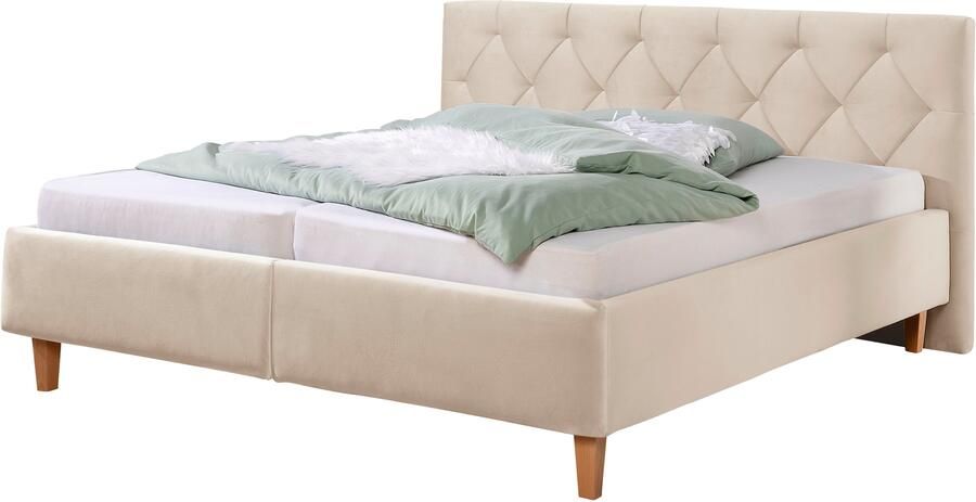 Guido Maria Kretschmer Home&Living Gestoffeerd bed Sunley 100 Kruisstiksel hoofdbordhoogte 102 cm zonder of met matras lattenbodem - Foto 6