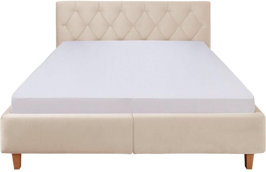 Guido Maria Kretschmer Home&Living Gestoffeerd bed Sunley 100 Kruisstiksel hoofdbordhoogte 102 cm zonder of met matras lattenbodem - Foto 5