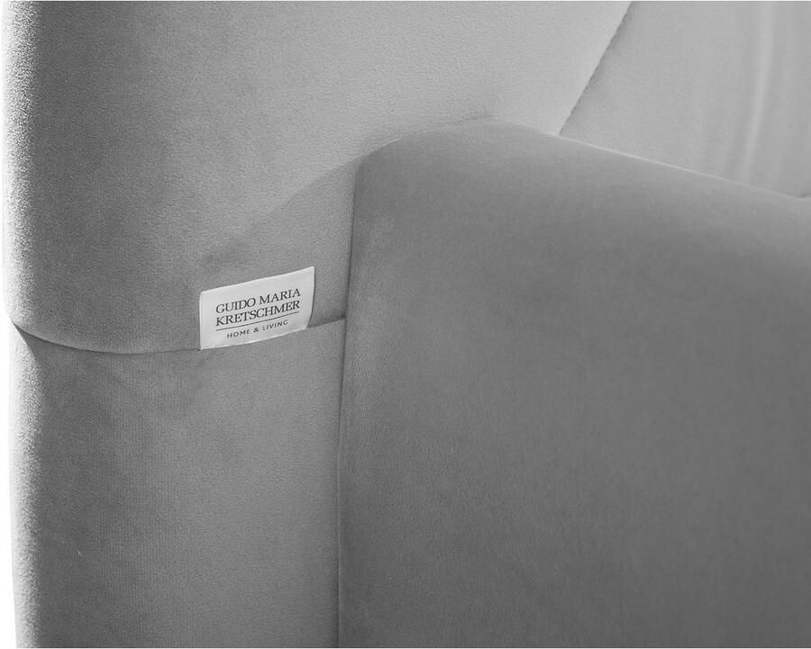 Guido Maria Kretschmer Home&Living Gestoffeerd bed Sunley 100 Kruisstiksel hoofdbordhoogte 102 cm zonder of met matras lattenbodem - Foto 2