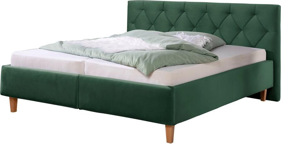 Guido Maria Kretschmer Home&Living Gestoffeerd bed Sunley 100 Kruisstiksel hoofdbordhoogte 102 cm zonder of met matras lattenbodem - Foto 7