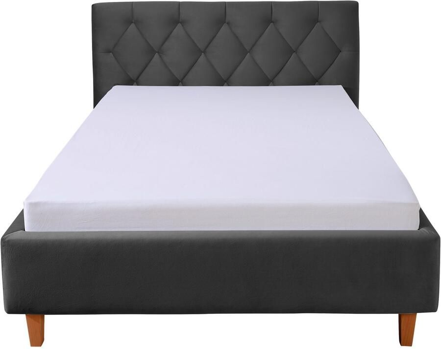 Guido Maria Kretschmer Home&Living Gestoffeerd bed Sunley 100 Kruisstiksel hoofdbordhoogte 102 cm zonder of met matras lattenbodem - Foto 3