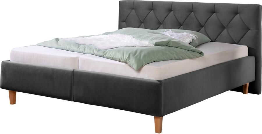 Guido Maria Kretschmer Home&Living Gestoffeerd bed Sunley 100 Kruisstiksel hoofdbordhoogte 102 cm zonder of met matras lattenbodem - Foto 7