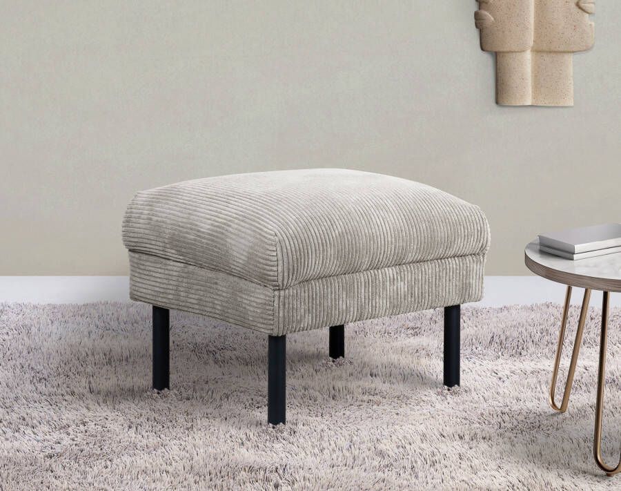 Home affaire Hocker Lillibeth poef zitzak afmetingen B D H: 64 50 48 cm passend bij de lillibeth-serie ook in ribfluweel en fluwelen look - Foto 5