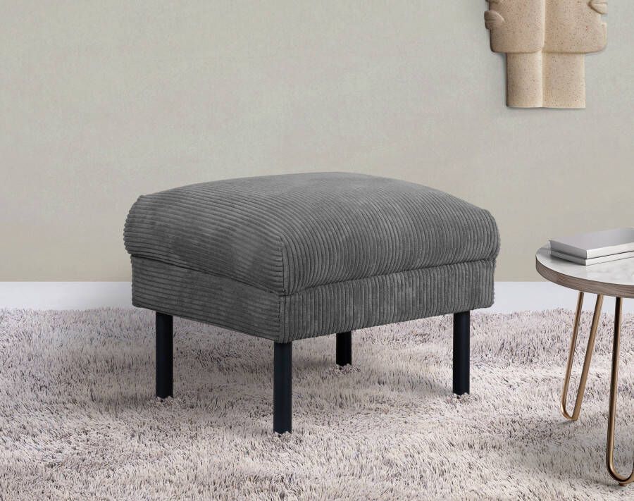 Home affaire Hocker Lillibeth poef zitzak afmetingen B D H: 64 50 48 cm passend bij de lillibeth-serie ook in ribfluweel en fluwelen look - Foto 6