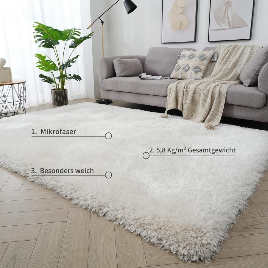 My home Hoogpolig vloerkleed Micro exclusieve tapijt zeer hoge pool zacht door microvezel