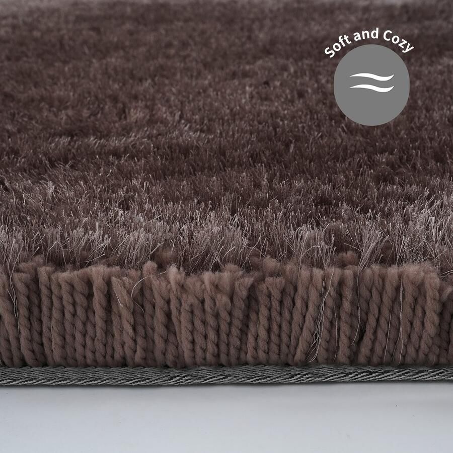 My home Hoogpolig vloerkleed Micro exclusieve tapijt zeer hoge pool zacht door microvezel - Foto 4