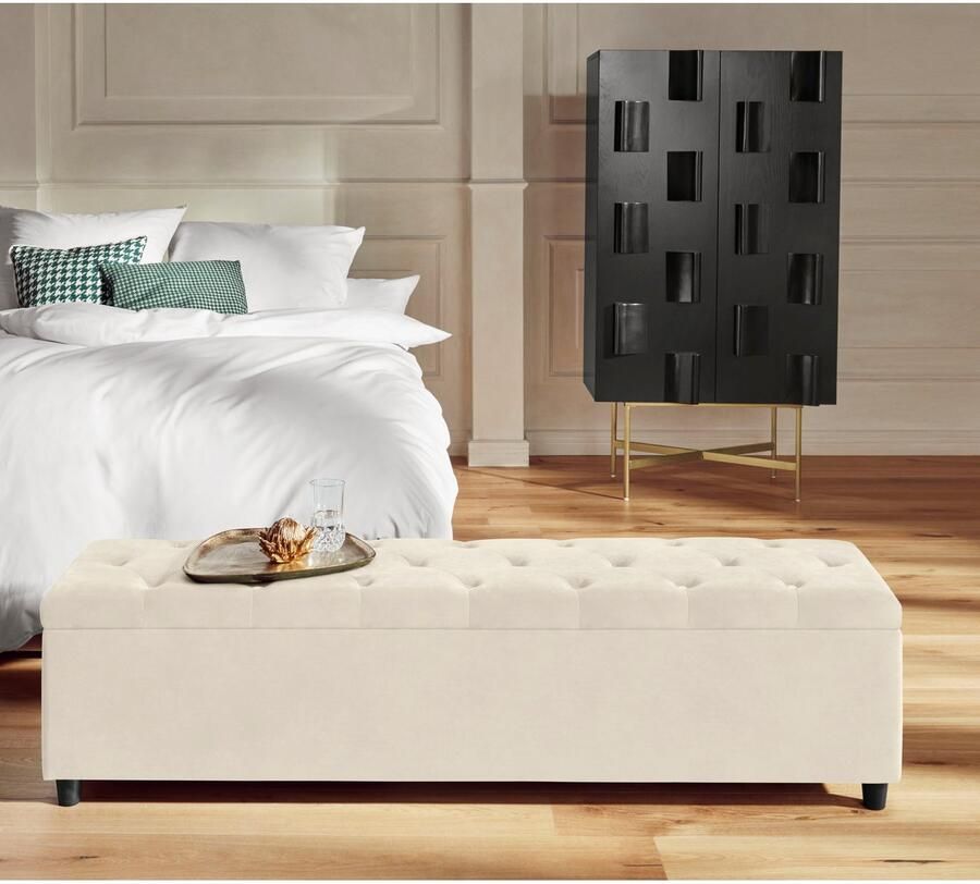 Guido Maria Kretschmer Home&Living Slaapkamerbankje Relaxy gewatteerd met opbergvak - Foto 2