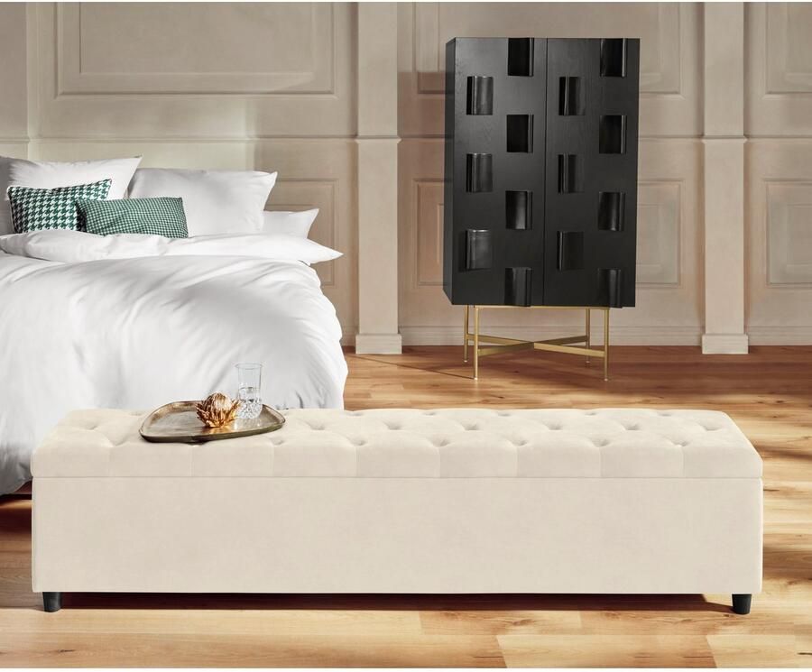 Guido Maria Kretschmer Home&Living Slaapkamerbankje Relaxy gewatteerd met opbergvak - Foto 3