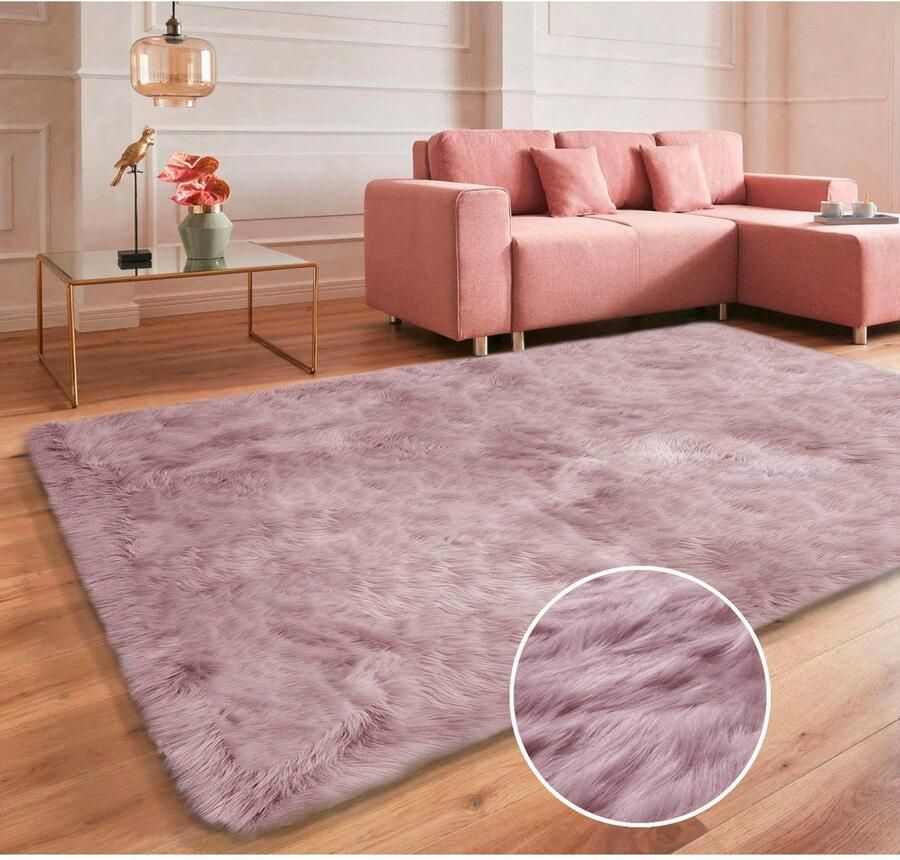 Guido Maria Kretschmer Home&Living Vachtvloerkleed Triana Imitatiebont unikleur vloerkleden voor woonkamer slaapkamer eetkamer