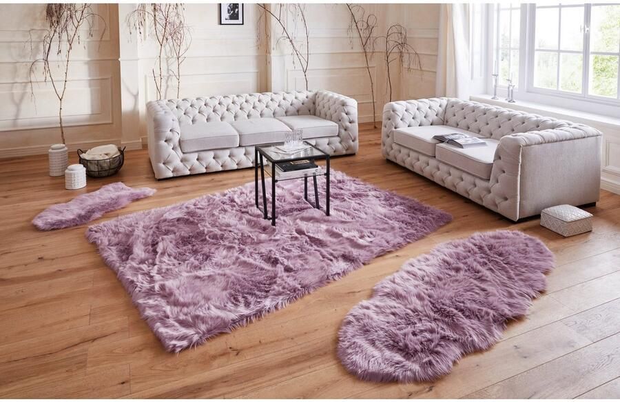 Guido Maria Kretschmer Home&Living Vachtvloerkleed Triana Imitatiebont unikleur vloerkleden voor woonkamer slaapkamer eetkamer - Foto 7