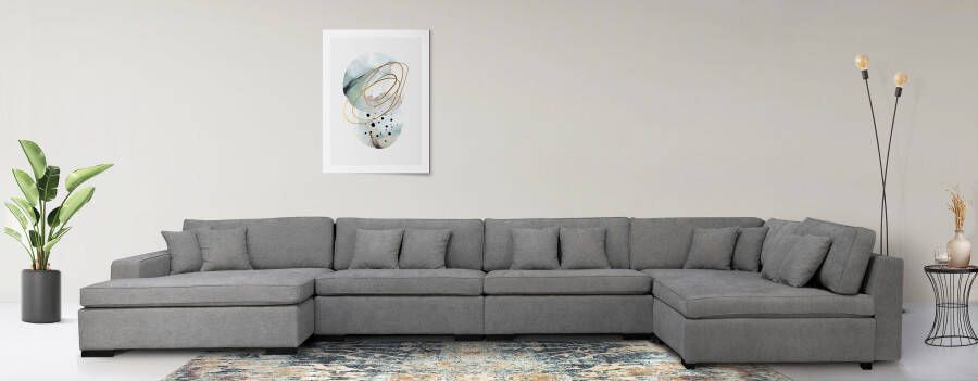 Home affaire Zithoek Skara U-vorm Loungebank met binnenveringsinterieur in vele overtrekkwaliteiten - Foto 10